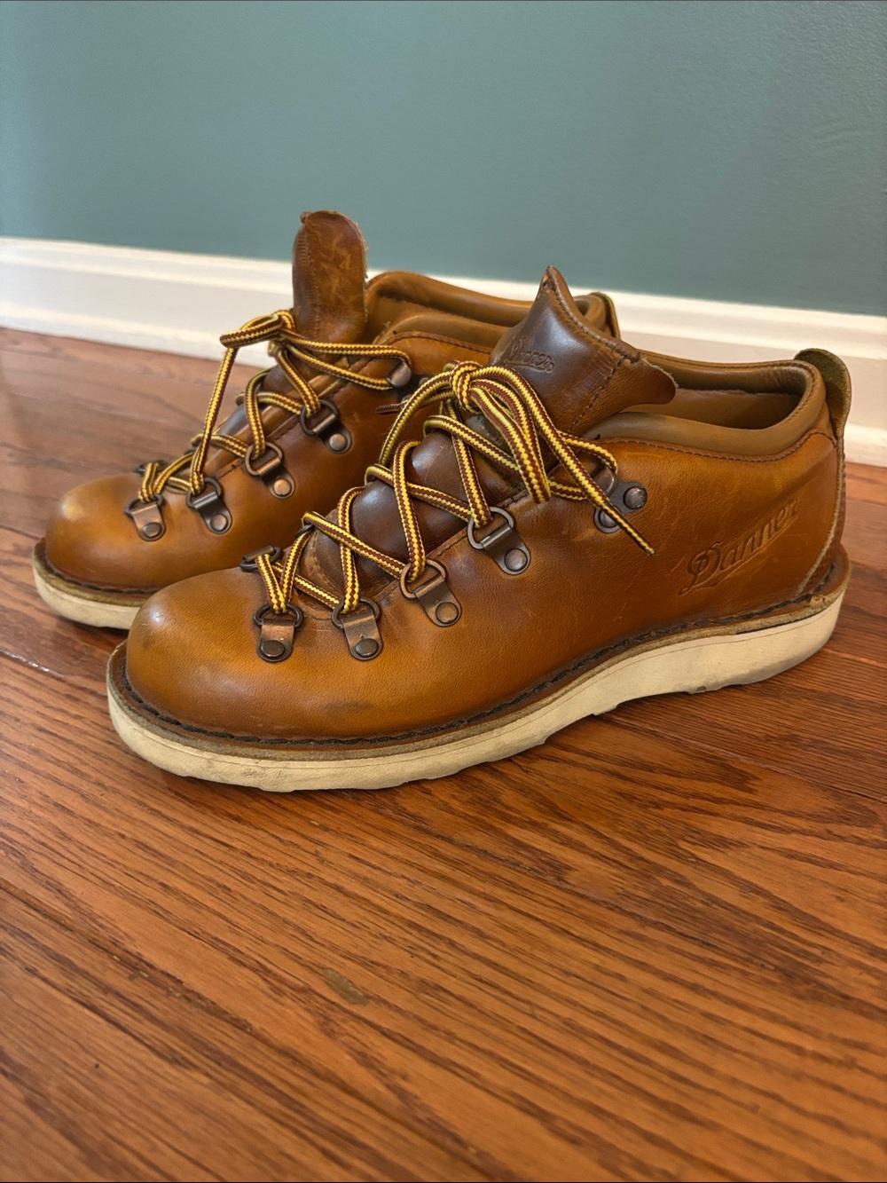 Danner women's Tan Leather Chukka Boots with Cream Soles